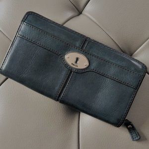 Fossil Maddox Wallet, Dark Turquoise